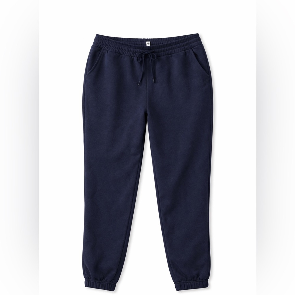 Fabletics Jogger Pants Womens 2X Navy Blue Fleece Lined Drawstring